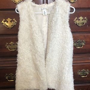 Cream Fuzzy Vest